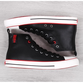 Baskets montantes pour hommes avec cuir écologique noir Big Star JJ174070 2