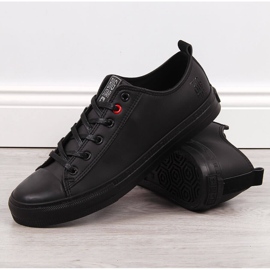 Baskets basses noires en éco-cuir pour hommes Big Star JJ174005 1