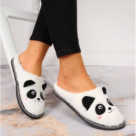 Chaussons femme animaux domestiques panda Galop blanche 1 Chaussons femme animaux domestiques panda Galop blanche 1