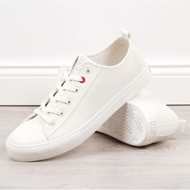 Baskets basses blanches en éco-cuir pour hommes Big Star JJ174006 2 Baskets basses blanches en éco-cuir pour hommes Big Star JJ174006 2