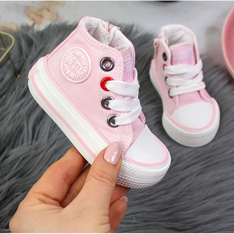 Baskets roses montantes fille Big Star HH374191 1