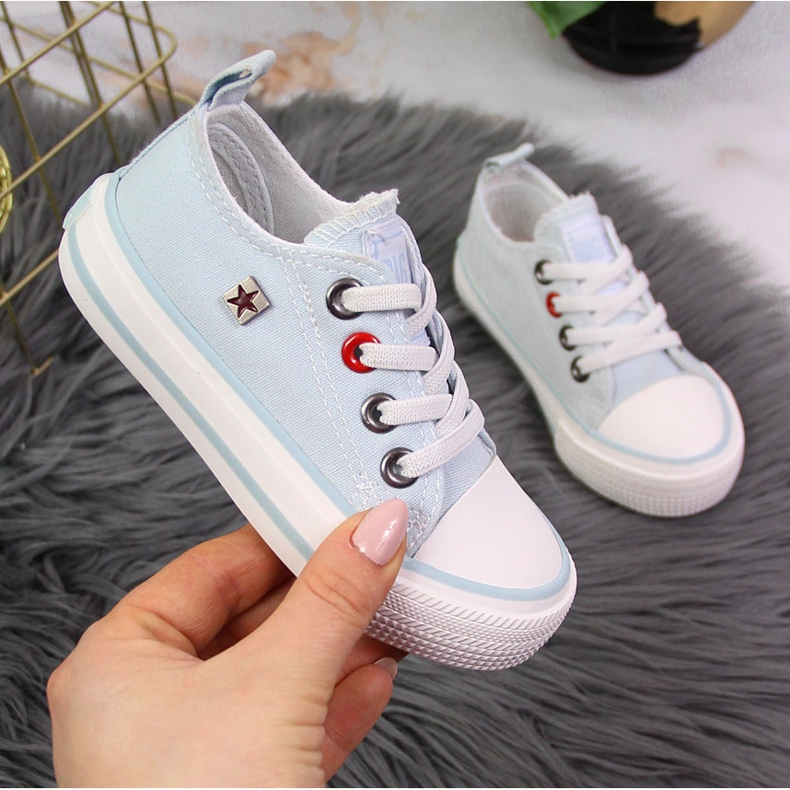 Baskets pour enfants avec élastique bleu Big Star HH374094 1 Baskets pour enfants avec élastique bleu Big Star HH374094 1