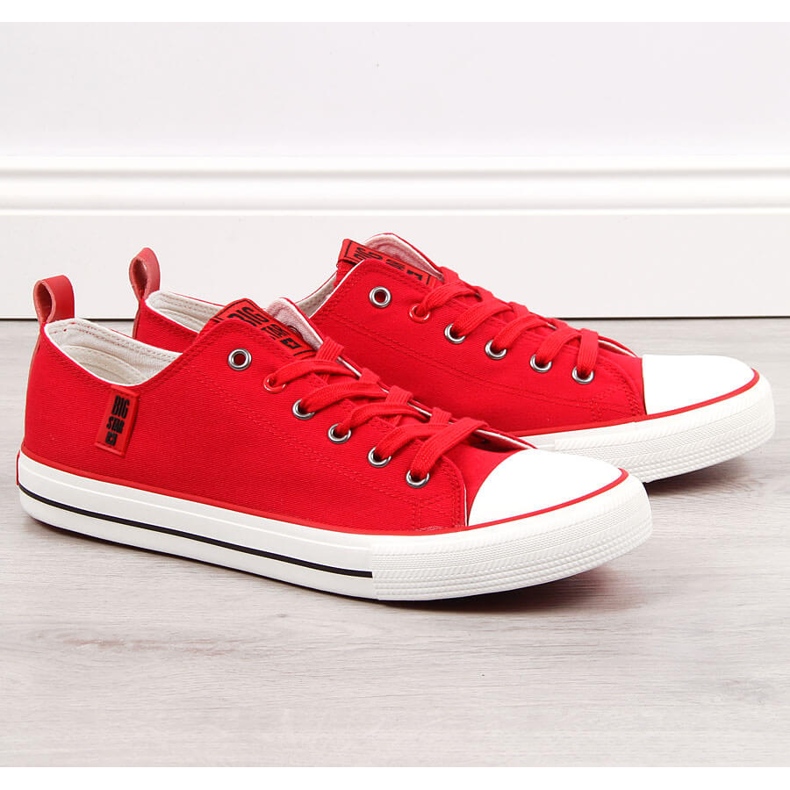 Baskets basses homme rouge, textile Big Star JJ174063 1 Baskets basses homme rouge, textile Big Star JJ174063 1