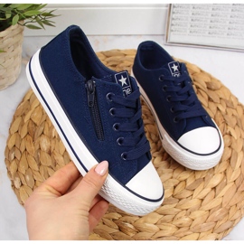 Baskets NEWS bleu marine enfant 1