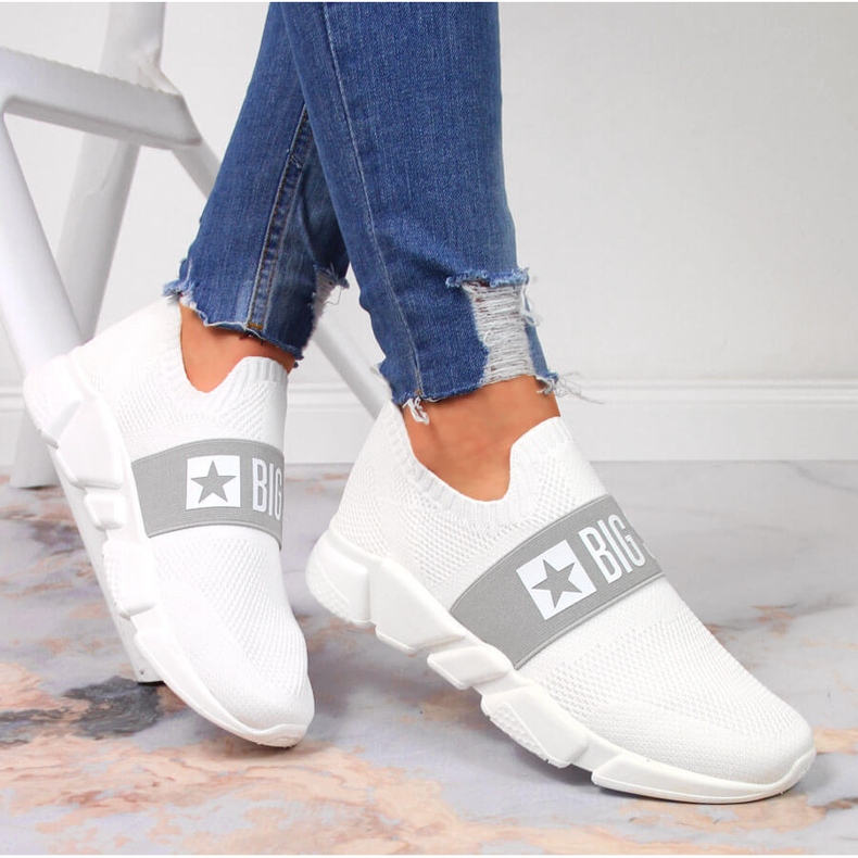 Chaussures de sport blanches à enfiler Big Star JJ274297 1