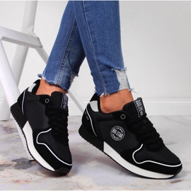 Chaussures de sport en cuir noir Big Star JJ274279 1