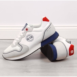 Chaussures de sport en cuir PU blanc pour hommes Big Star JJ174141 blanche 4