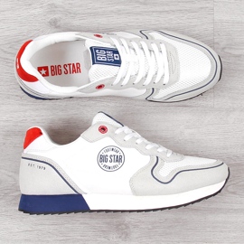 Chaussures de sport en cuir PU blanc pour hommes Big Star JJ174141 1