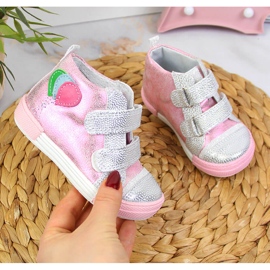 Chaussures fille avec velcro Kornecki 6790 rose 1 Chaussures fille avec velcro Kornecki 6790 rose 1