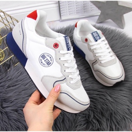 Chaussures de sport en cuir PU blanc Big Star JJ274280 blanche 1 Chaussures de sport en cuir PU blanc Big Star JJ274280 blanche 1