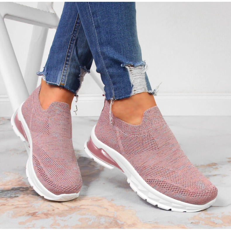 Chaussures de sport femme slip on rose Potocki 1 Chaussures de sport femme slip on rose Potocki 1