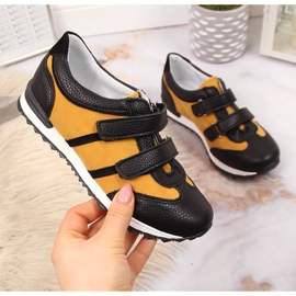 Chaussures garçon avec velcro camel Kornecki 6291 noir multicolore 1