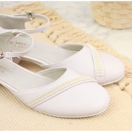 Sandales première communion fille American Club blanches 2