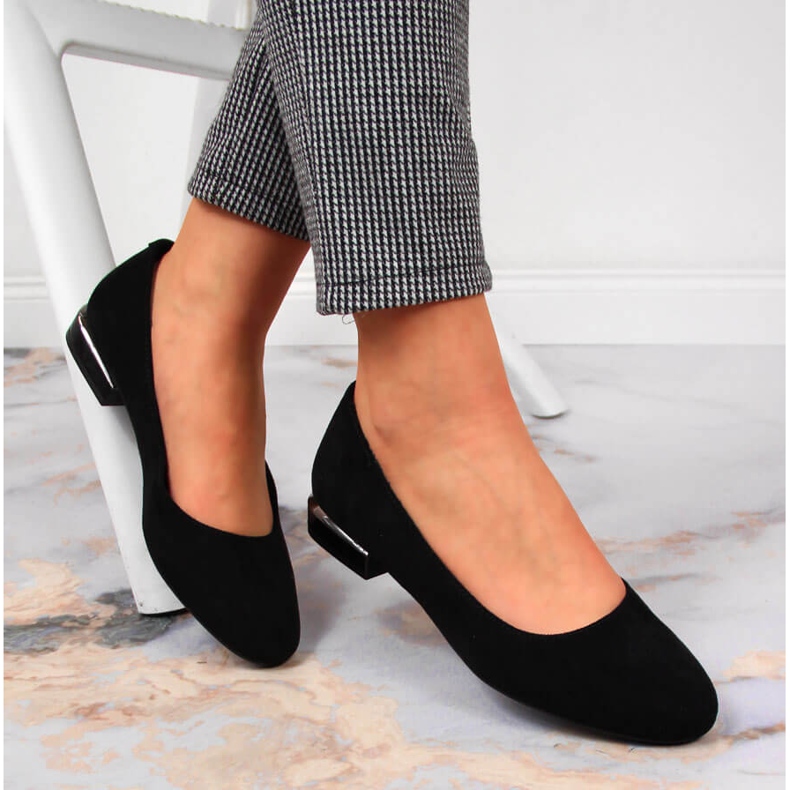 Ballerines à talons hauts pour femme noires Sergio Leone le noir 1