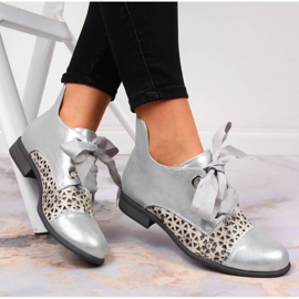 Bottines Jezzi printemps argent ajourées femme 4