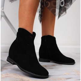S.Barski Bottines compensées ajourées noires pour femme de S. Barski le noir 5
