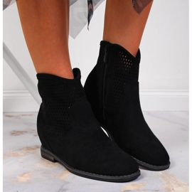 S.Barski Bottines compensées ajourées noires pour femme de S. Barski le noir 7
