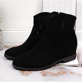S.Barski Bottines compensées ajourées noires pour femme de S. Barski 2