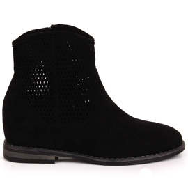 S.Barski Bottines compensées ajourées noires pour femme de S. Barski le noir 6