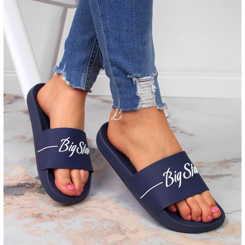 Chaussons de sport bleu marine Big Star JJ274A299 1