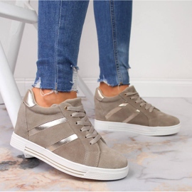 Chaussures en cuir à semelles compensées Filippo beiges 6
