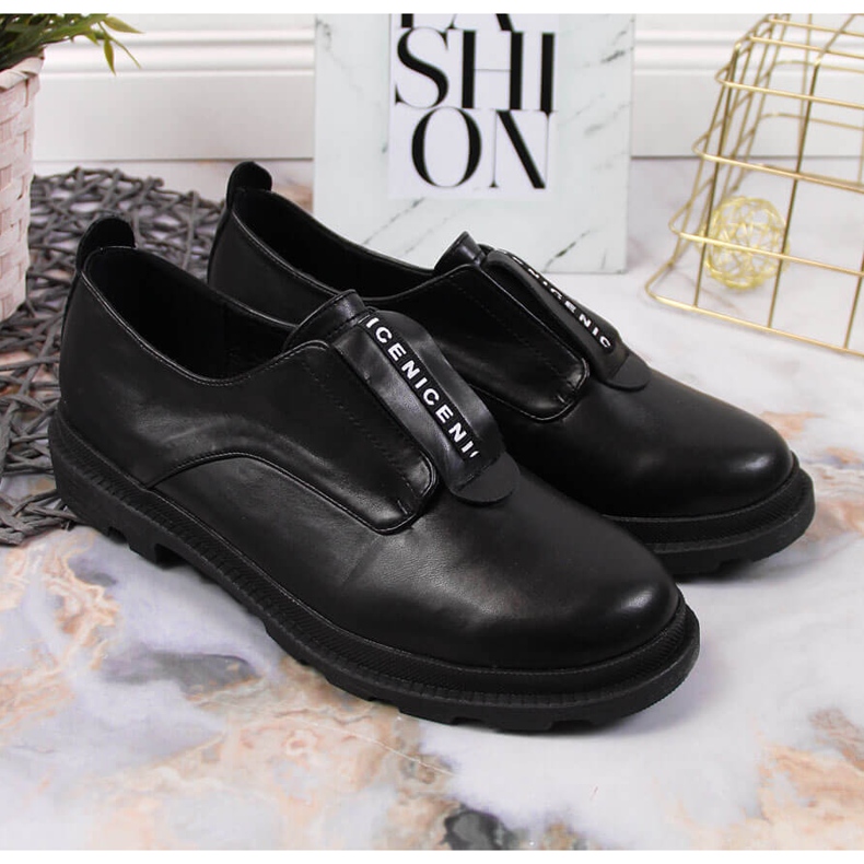 S.Barski Chaussures à enfiler noires pour femmes de S. Barski 2