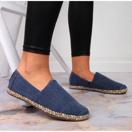 Espadrilles en jean pour femme Big Star JJ274902 bleu marine 2