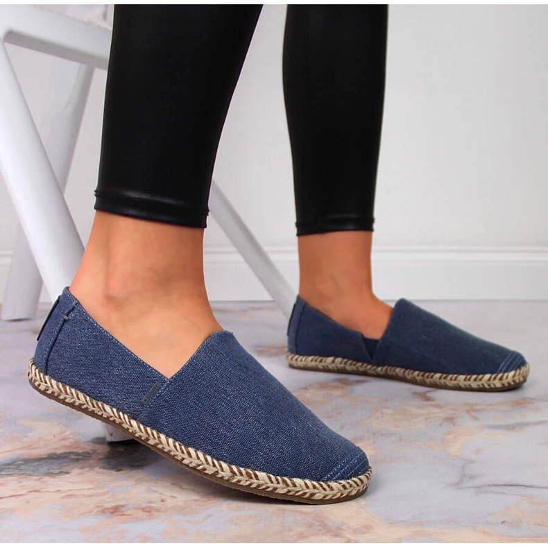 Espadrilles en jean pour femme Big Star JJ274902 bleu marine 2