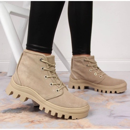 Baskets Filippo beiges femme en cuir 2