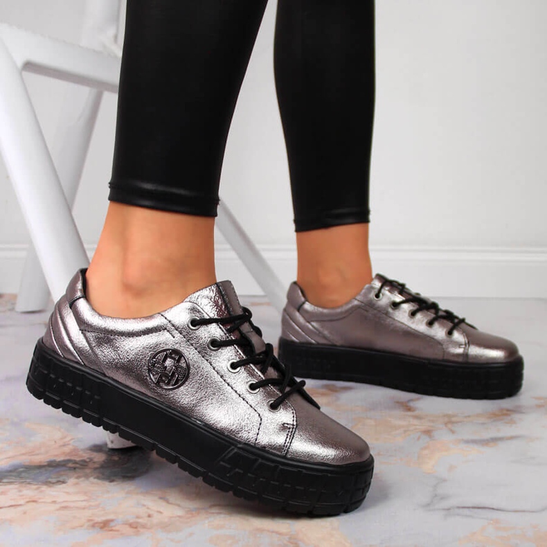 Chaussures femme en cuir argent Filippo silver 2 Chaussures femme en cuir argent Filippo silver 2