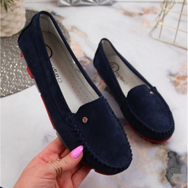 Mocassins en daim bleu marine pour femme Filippo 4