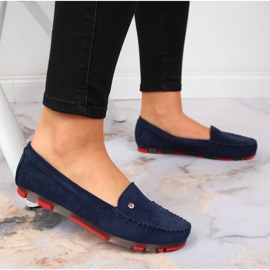 Mocassins en daim bleu marine pour femme Filippo 2