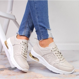 S.Barski Baskets femme en cuir beige S. Barski 1 S.Barski Baskets femme en cuir beige S. Barski 1