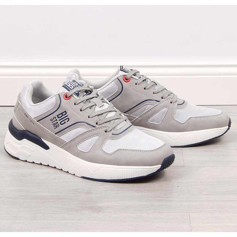 Chaussures de sport décontractées pour hommes gris Big Star JJ174276 1