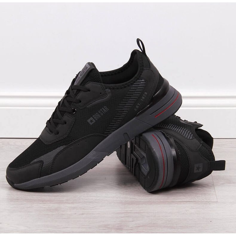 Chaussures décontractées pour hommes Big Star noires JJ174292 1