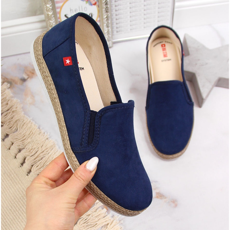 Espadrilles à enfiler pour femme bleu marine Big Star JJ276003 1