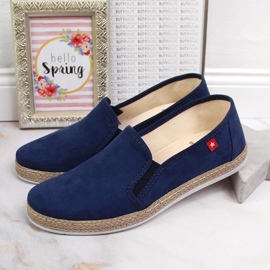 Espadrilles à enfiler pour femme bleu marine Big Star JJ276003 2