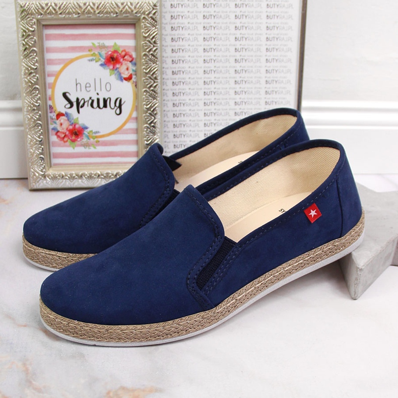 Espadrilles à enfiler pour femme bleu marine Big Star JJ276003 2