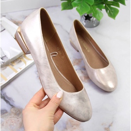 Ballerines dorées à talons femme Sergio Leone 1