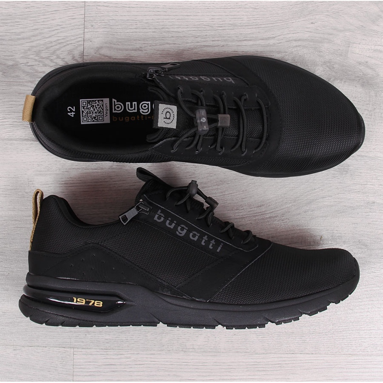 Chaussures casual homme Bugatti noires 1