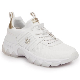 Baskets pour femmes sur la plate-forme Bugatti blanche 2