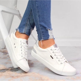 Baskets en textile blanc Cross Jeans JJ2R4038C blanche 4