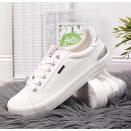 Baskets en textile blanc Cross Jeans JJ2R4038C blanche 2