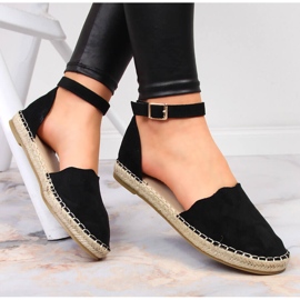 Sandales femme espadrilles eVento noires 1