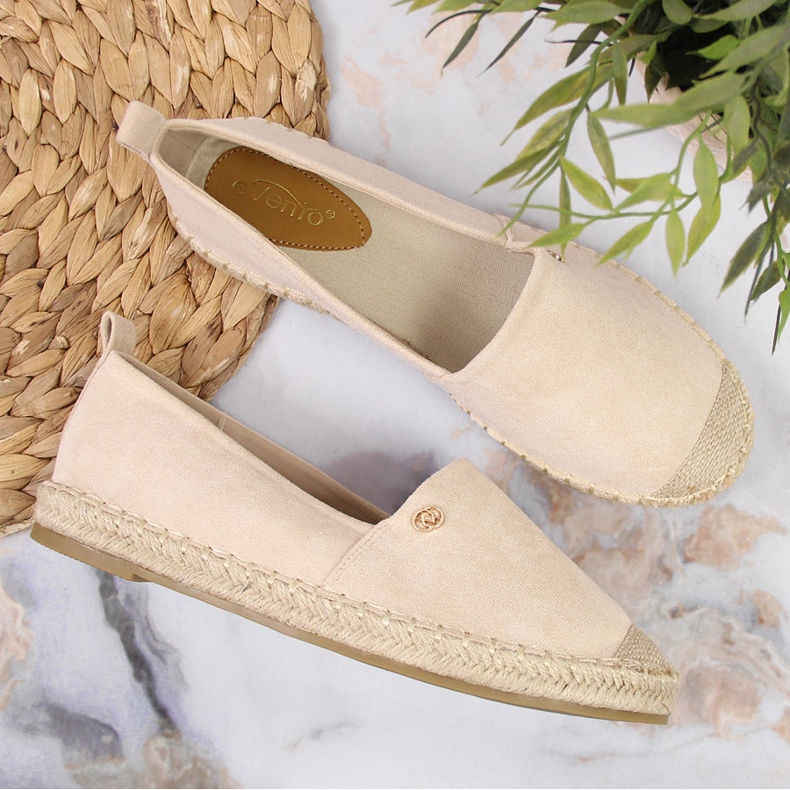 Espadrilles à enfiler beiges pour femmes eVento 2 Espadrilles à enfiler beiges pour femmes eVento 2