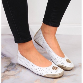 Ballerines femme blanches ajourées Rieker 41459-80 15