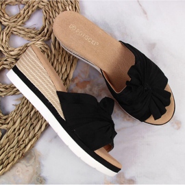 Chaussons compensés noirs femme Potocki le noir 1