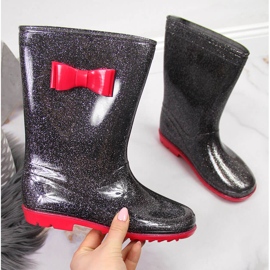 Galoches pour filles en brocart noir American Club le noir 1 Galoches pour filles en brocart noir American Club le noir 1