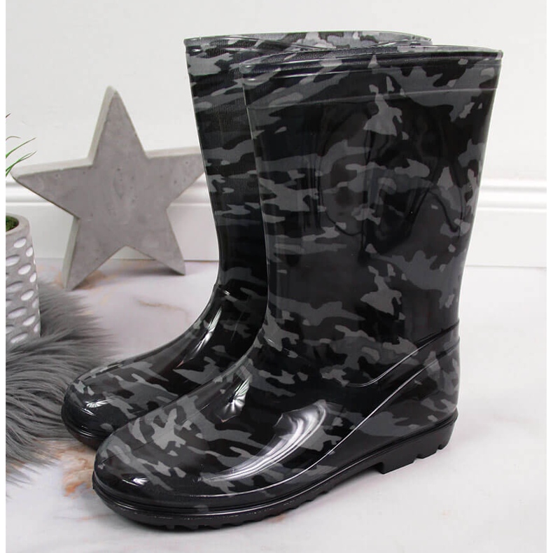 Galoches pour enfants camo noir American Club le noir 1