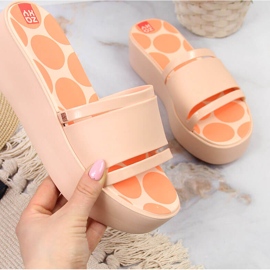 Chaussons en caoutchouc pour femmes sur la plate-forme nude Zaxy HH285194 multicolore 1